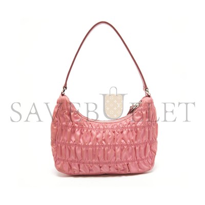 PRADA MINI BAGNYLON AND SAFFIANO LEATHER PINK 1NE204 (22*13*6cm) PRADA MINI BAGNYLON AND SAFFIANO LEATHER PINK 1NE204 (22*13*6cm)